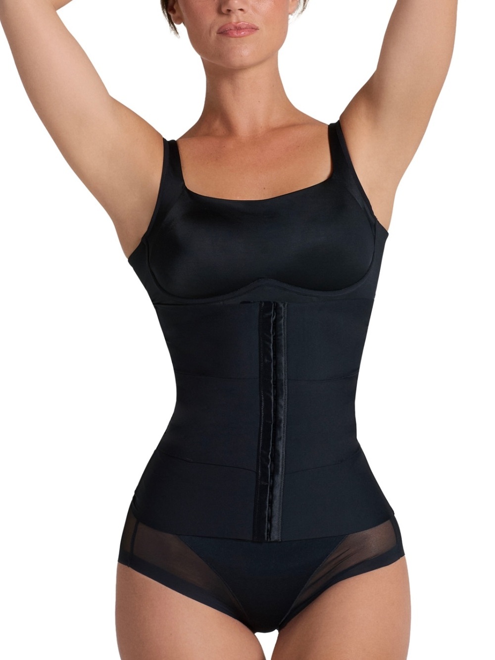 Leonisa 3-Belt Custom Waist Cincher Black Medium NWT